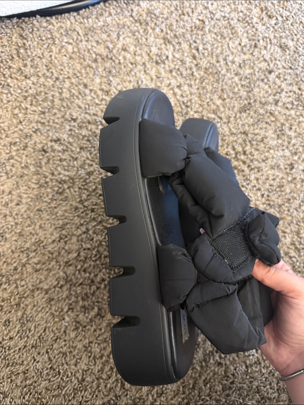 Steve Madden Women's Black Sandals - Picture 2 of 3